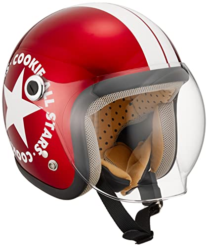 スピードピット(Speed Pit) TNK工業 CA-6 キッズヘルメット キャンディーレッド/ホワイト KIDSサイズ(54-56㎝) 51242